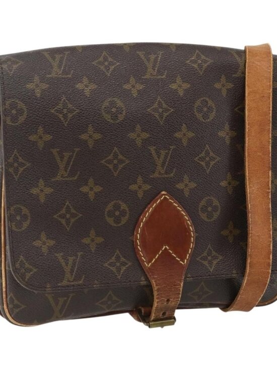 Authentic LOUIS VUITTON Monogram Cartouchiere GM Shoulder Bag M51252 LV